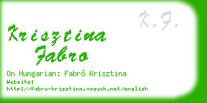 krisztina fabro business card