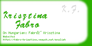 krisztina fabro business card